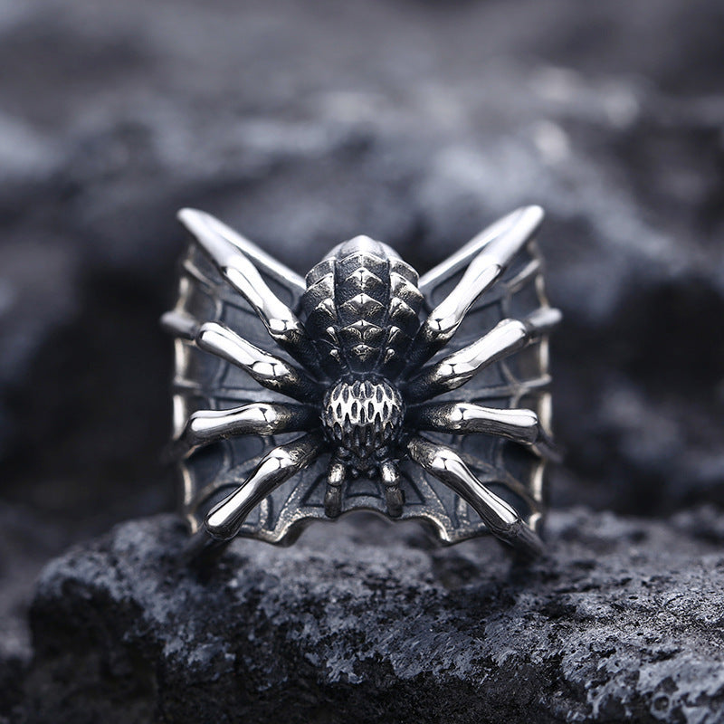 YT Spider opening adjustable punk style good luck ring