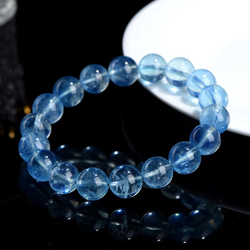 Natural Icy Mint Blue Ocean Blue Treasure Ball Bracelet