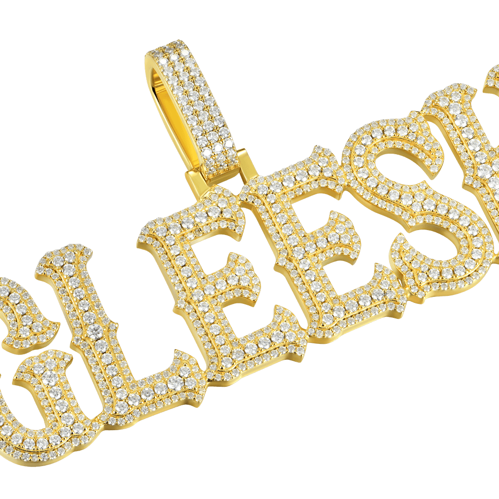 YT aporro Custom Moissanite Bosox Font/Number Pendant
