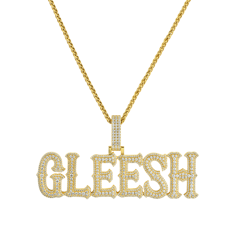 YT aporro Custom Moissanite Bosox Font/Number Pendant