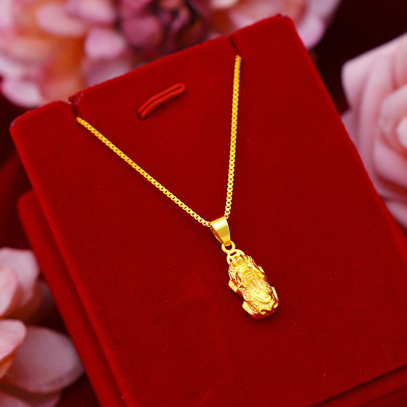YT Gold edition copper coin brave necklace charm necklace