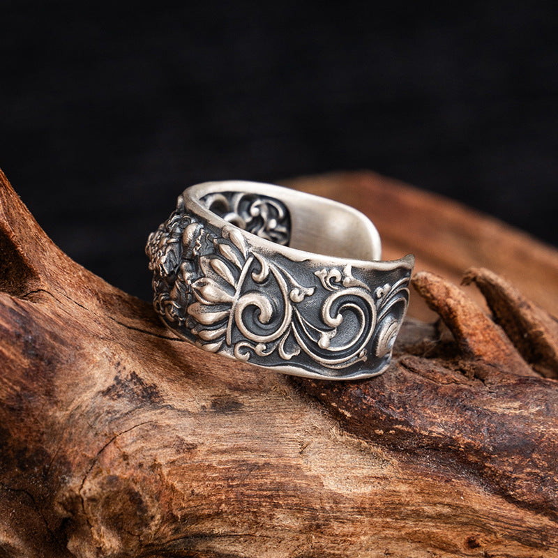YT Original design S925 sterling silver God of Fortune ring