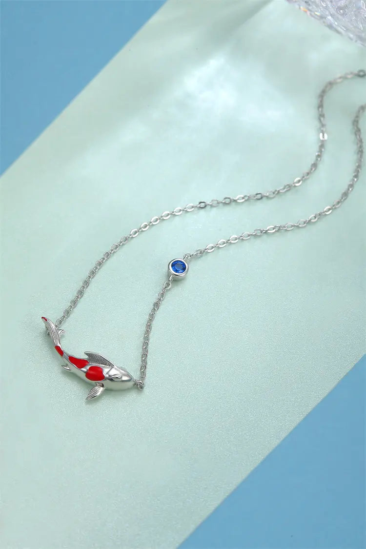 YT Jewelry Fish Necklace 925 Sterling Sliver Koi