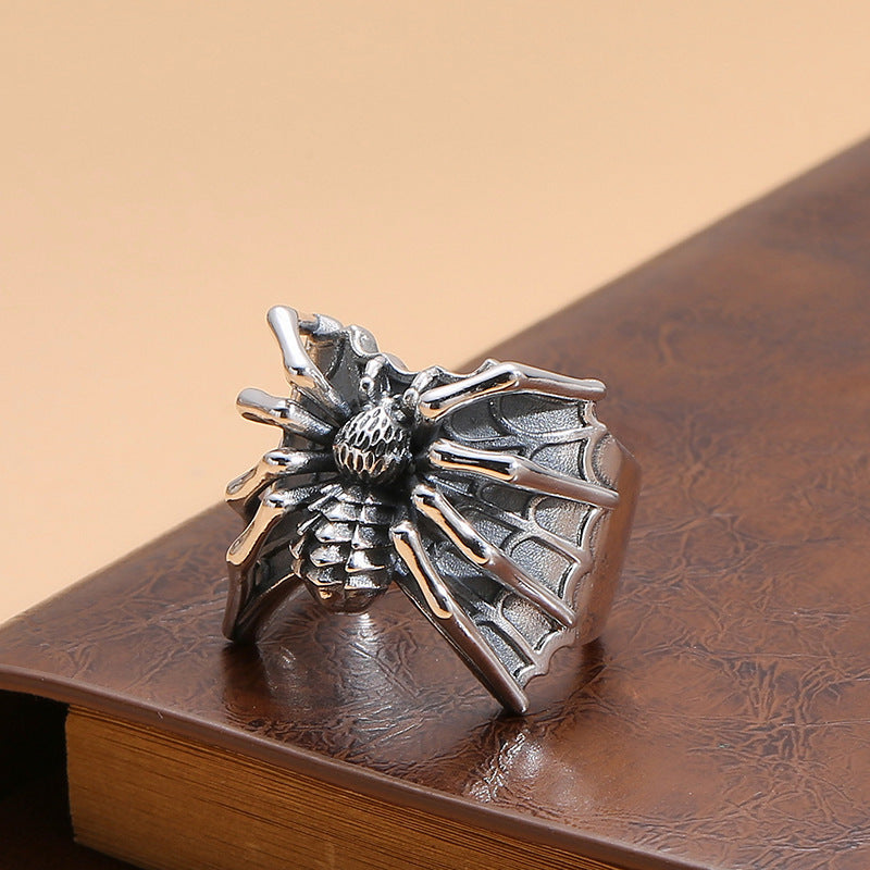 YT Spider opening adjustable punk style good luck ring