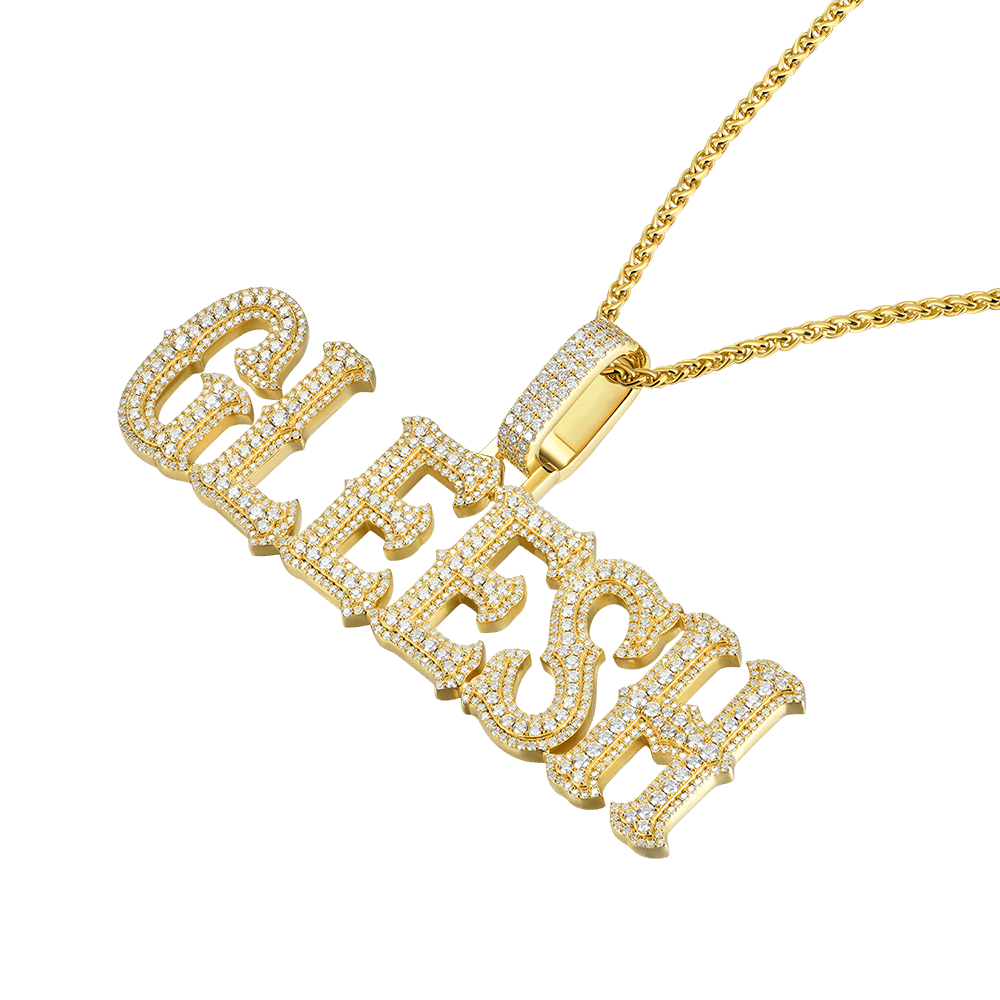 YT aporro Custom Moissanite Bosox Font/Number Pendant