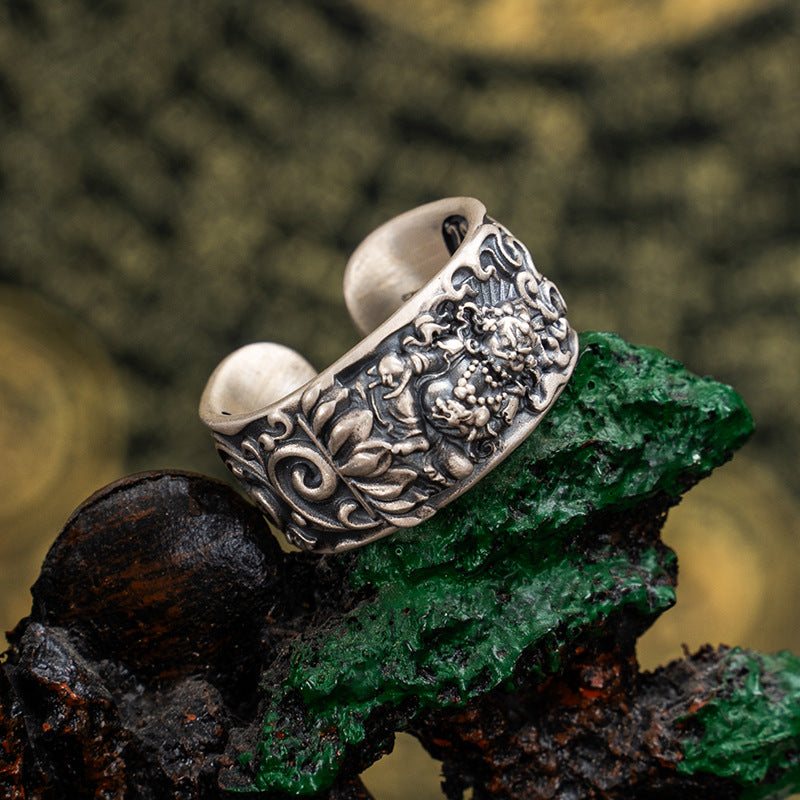 YT Original design S925 sterling silver God of Fortune ring