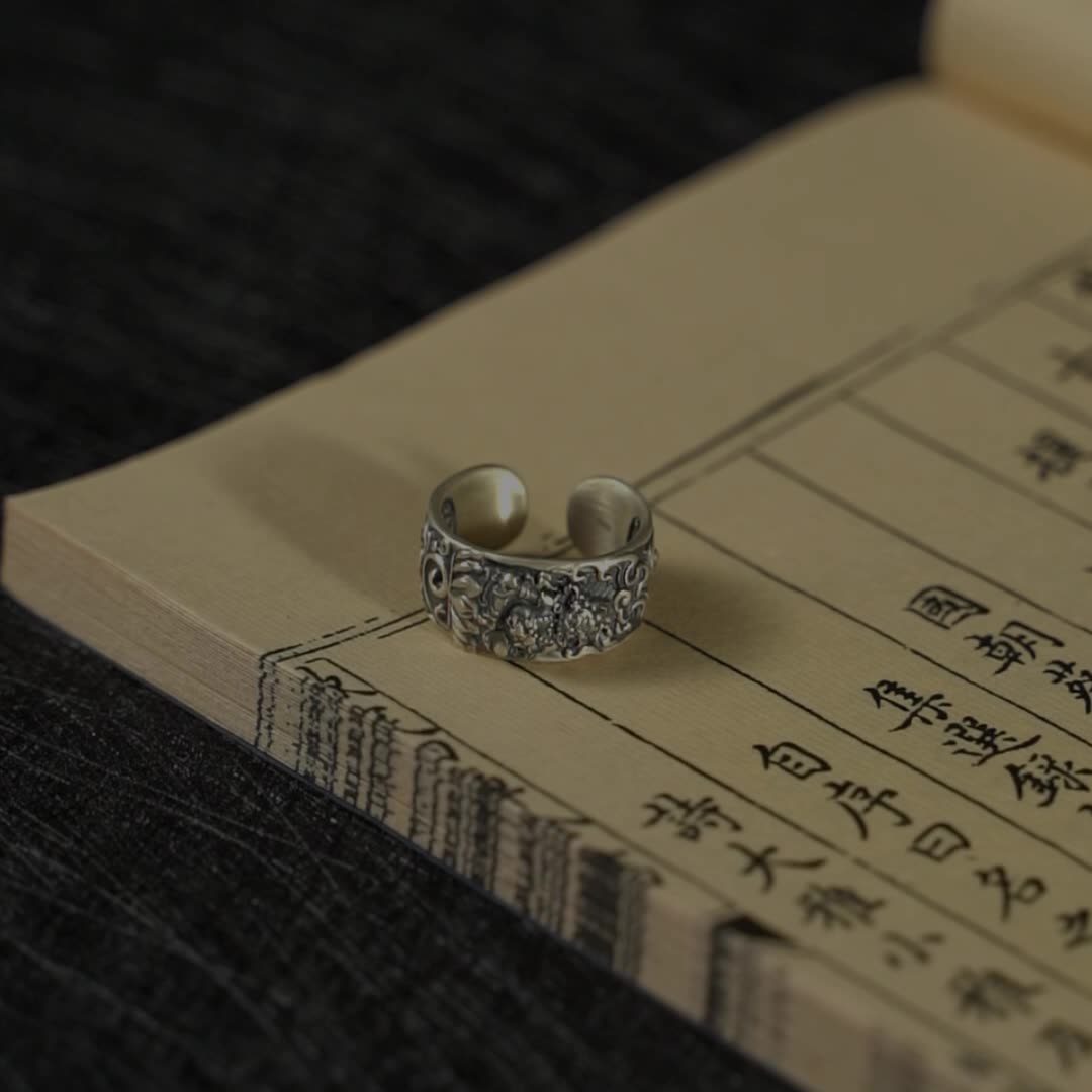 YT Original design S925 sterling silver God of Fortune ring
