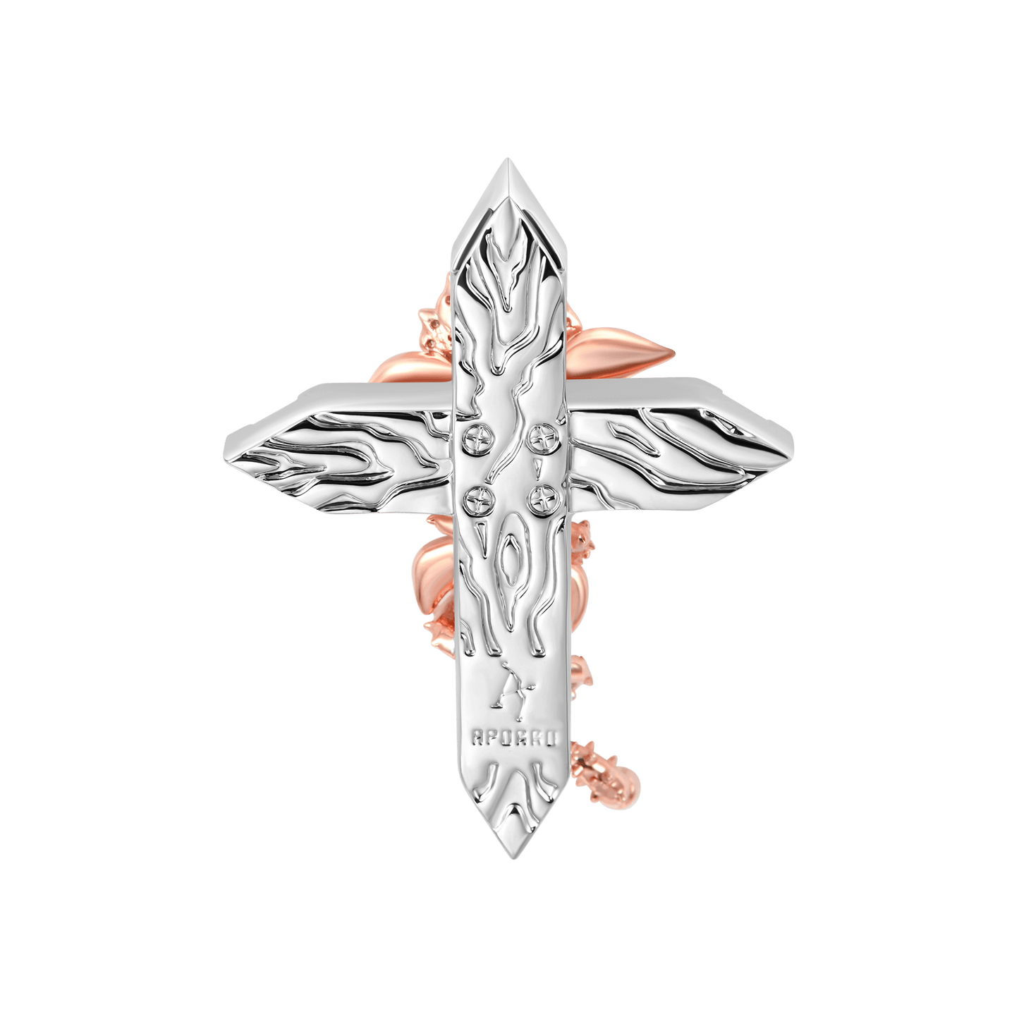 YT Aporro Rose Cross Pendant
