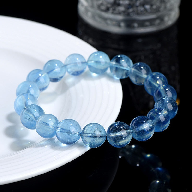 Natural Icy Mint Blue Ocean Blue Treasure Ball Bracelet
