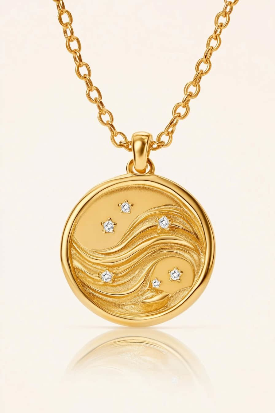 "Starry Waves" Gold Sky Necklace