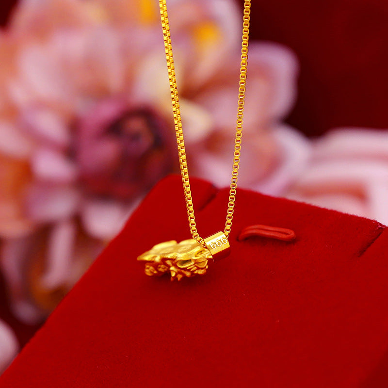 YT Gold edition copper coin brave necklace charm necklace