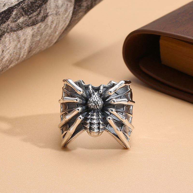 YT Spider opening adjustable punk style good luck ring