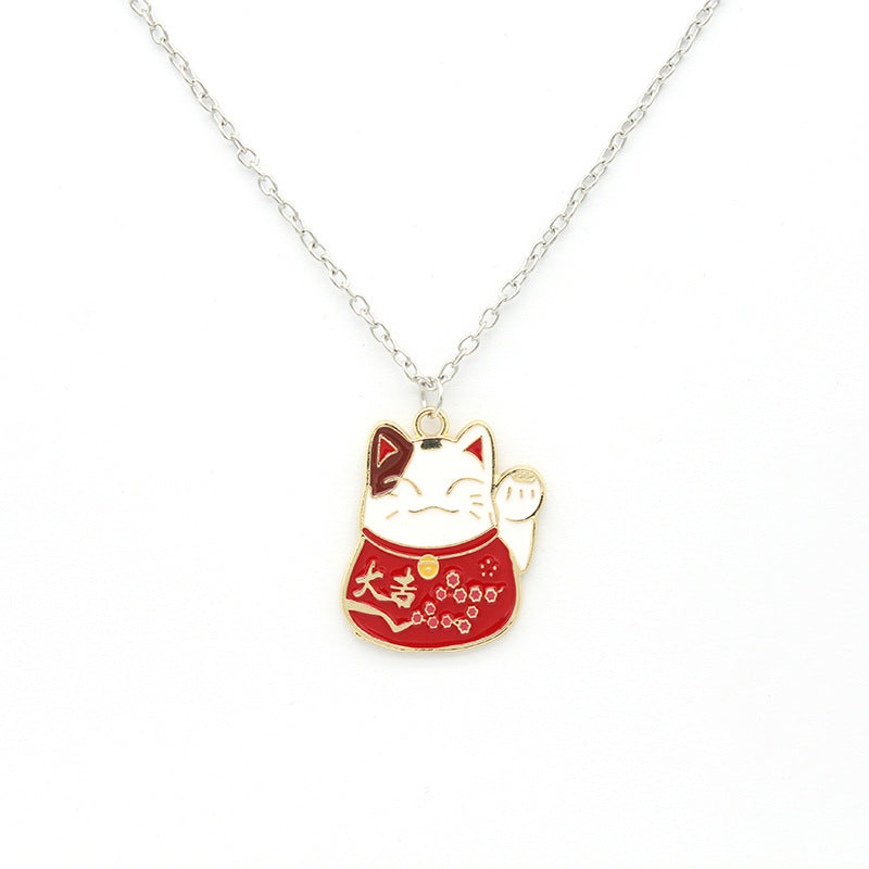 YT Zhaocai cat series alloy necklace