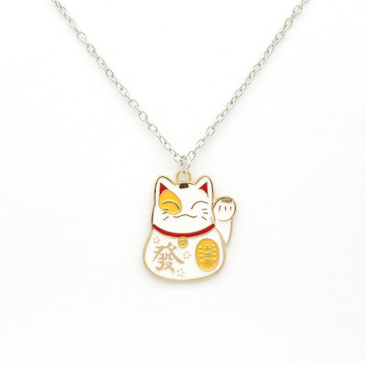 YT Zhaocai cat series alloy necklace