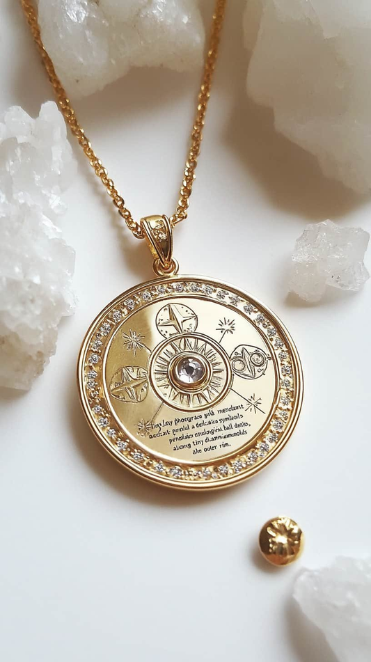 "Celestial Gravity" Gold Zodiac Necklace