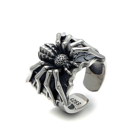 YT Spider opening adjustable punk style good luck ring