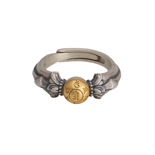 YT S925 God of Wealth vintage ring