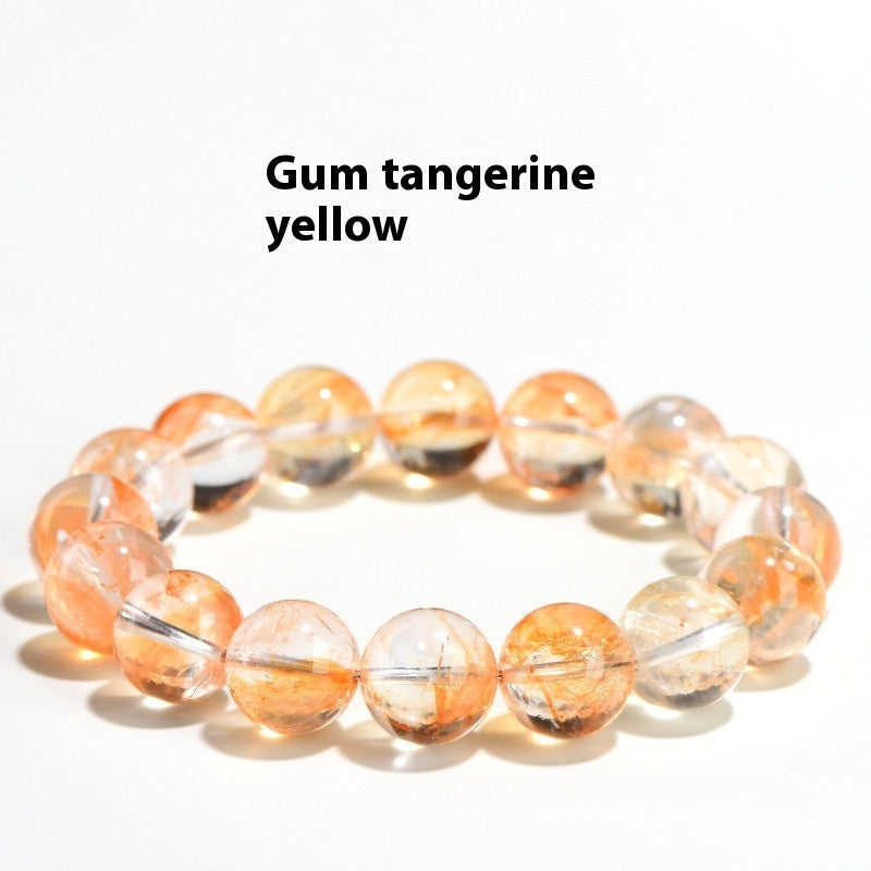Natural 7A Grade Citrofortunella Microcarpa Red Sealant Flower Ball Bracelet