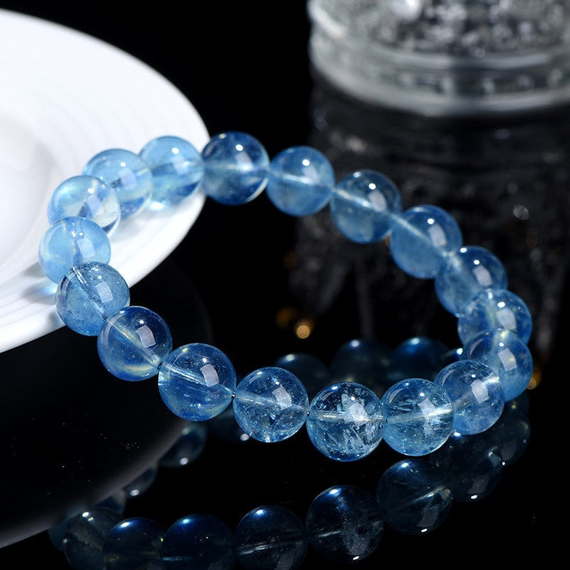 Natural Icy Mint Blue Ocean Blue Treasure Ball Bracelet