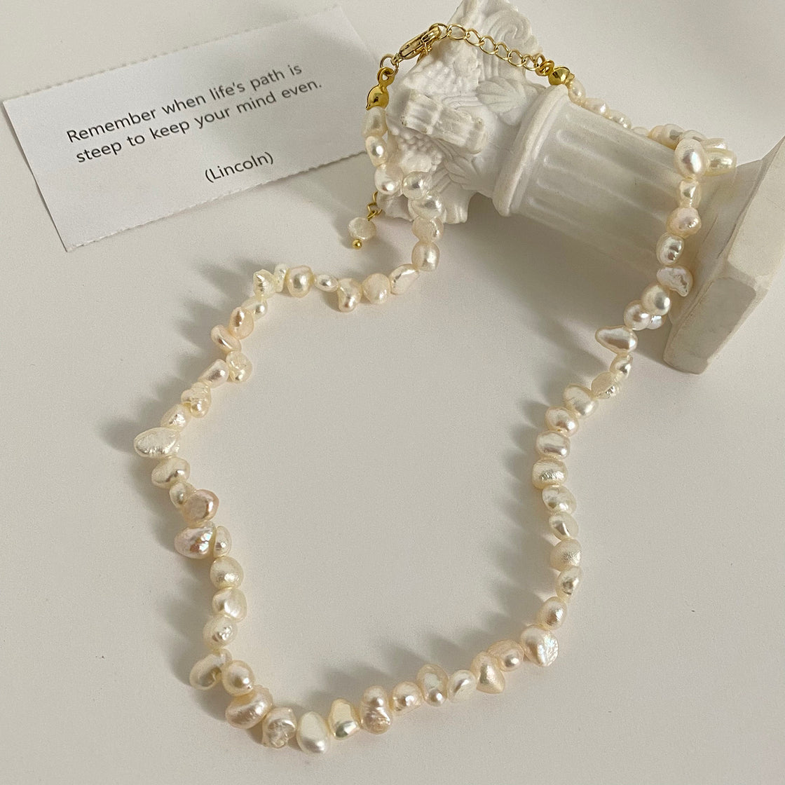 Pearl Necklace Baroque Freshwater Ladies Pearl Necklace