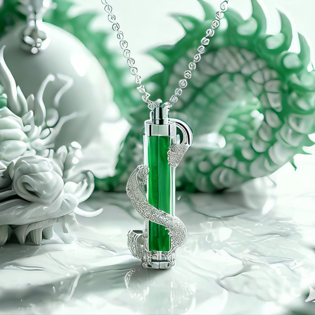 Jade Guardian Dragon Necklace